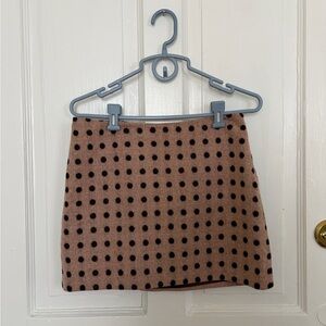 Vintage Brown Pink Milly New York Mini Skirt